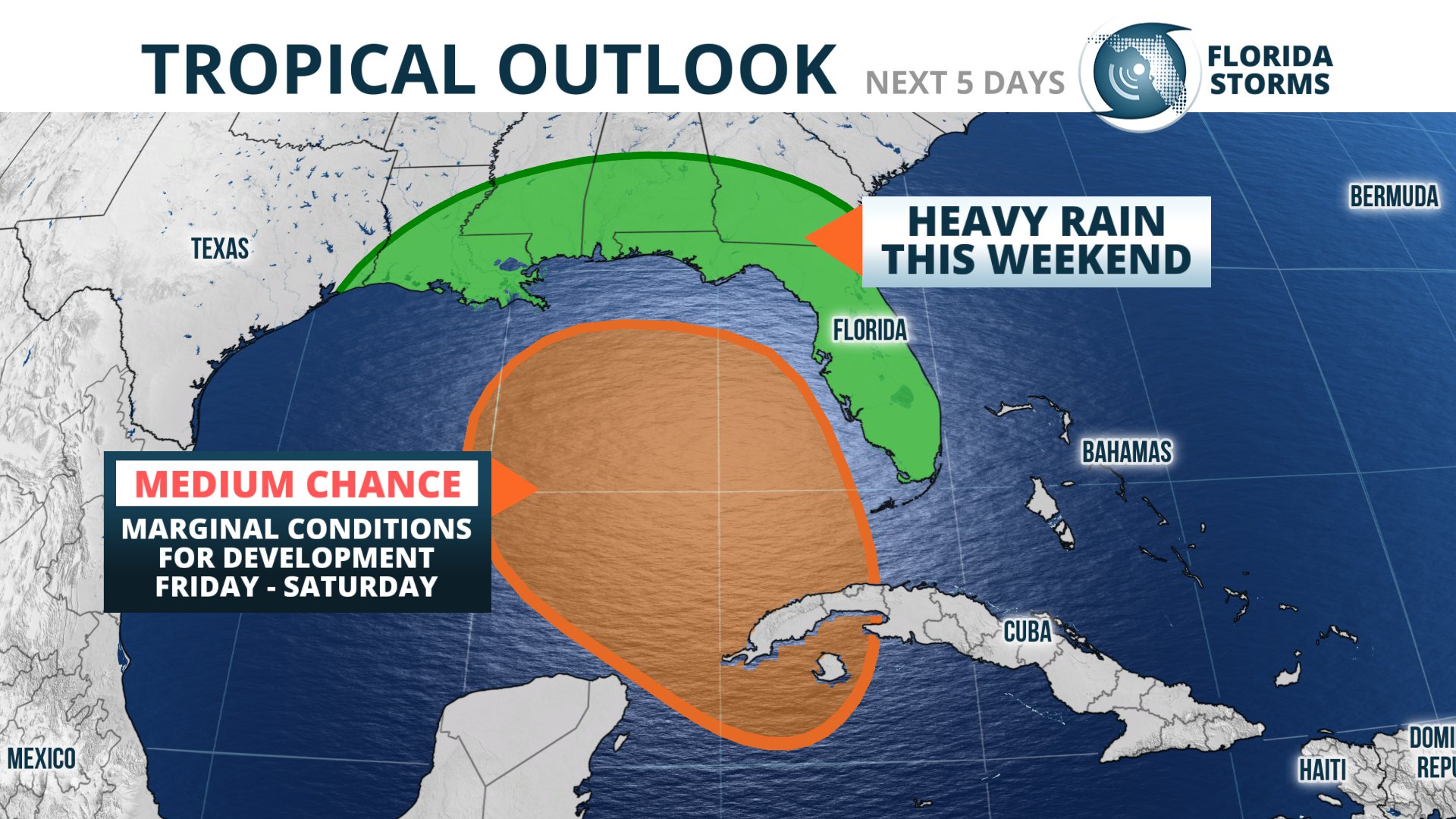 Tropical Formation in Gulf of Mexico increases | WKGC ...
