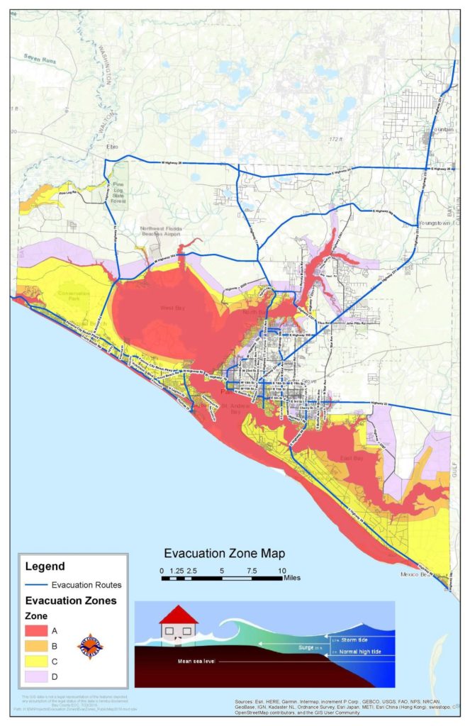 Bay County Evacuation Map - WKGC Public Radio