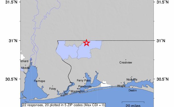 Magnitude 2.6 Earthquake in NW Florida