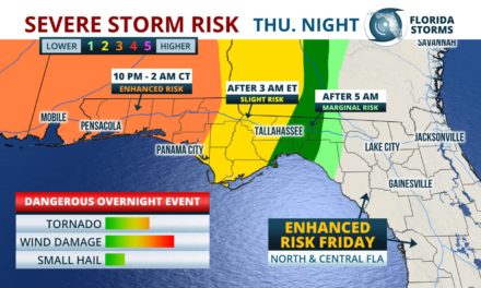 Extensive Wind Damage Possible Across Florida Thursday Night and Friday