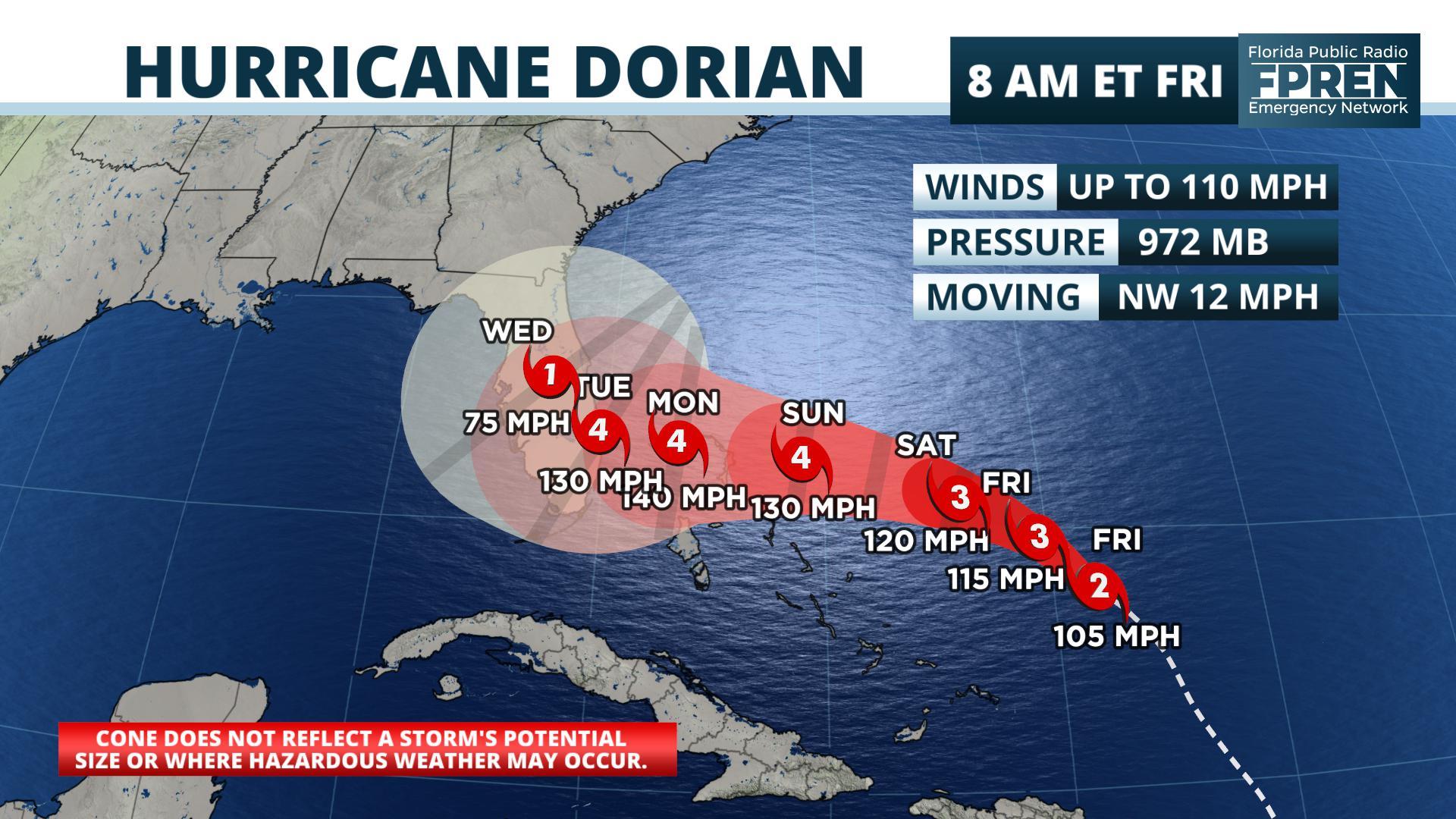 Dorian expected to rapidly intensify, posing serious threat to Florida