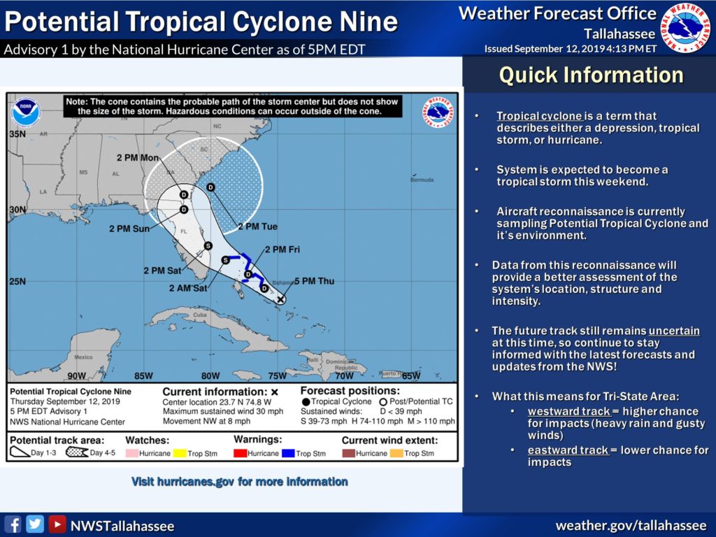 Potential Tropical Cyclone Nine forming - WKGC-FM Public Radio