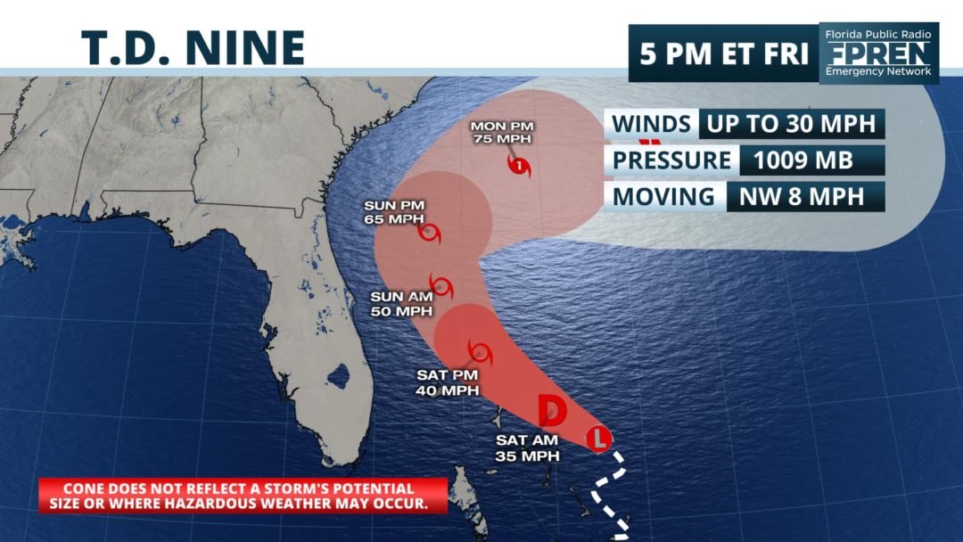 Tropical Depression Nine forms WKGC Public Radio