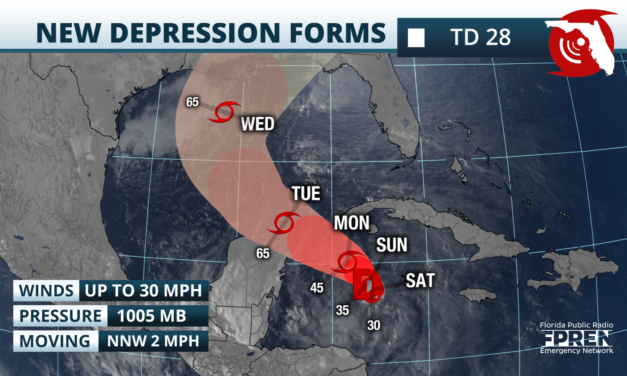 A New Tropical Depression has Formed over the Northwest Caribbean