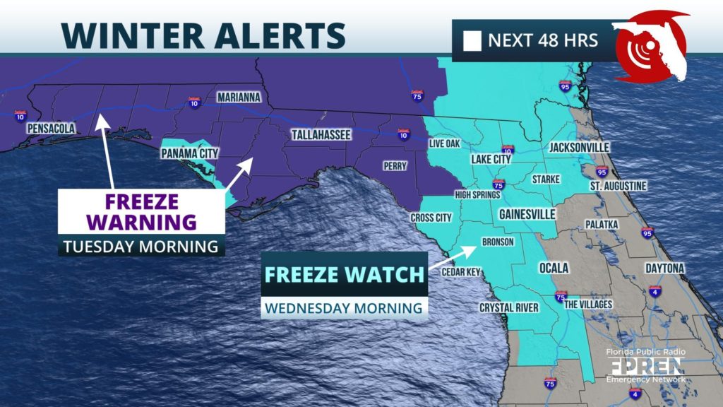 First Freeze Of Winter Expected Tonight in Florida Panhandle WKGC