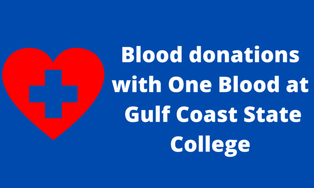 The Big Red Bus for One Blood will be at Gulf Coast State College for Blood Donations