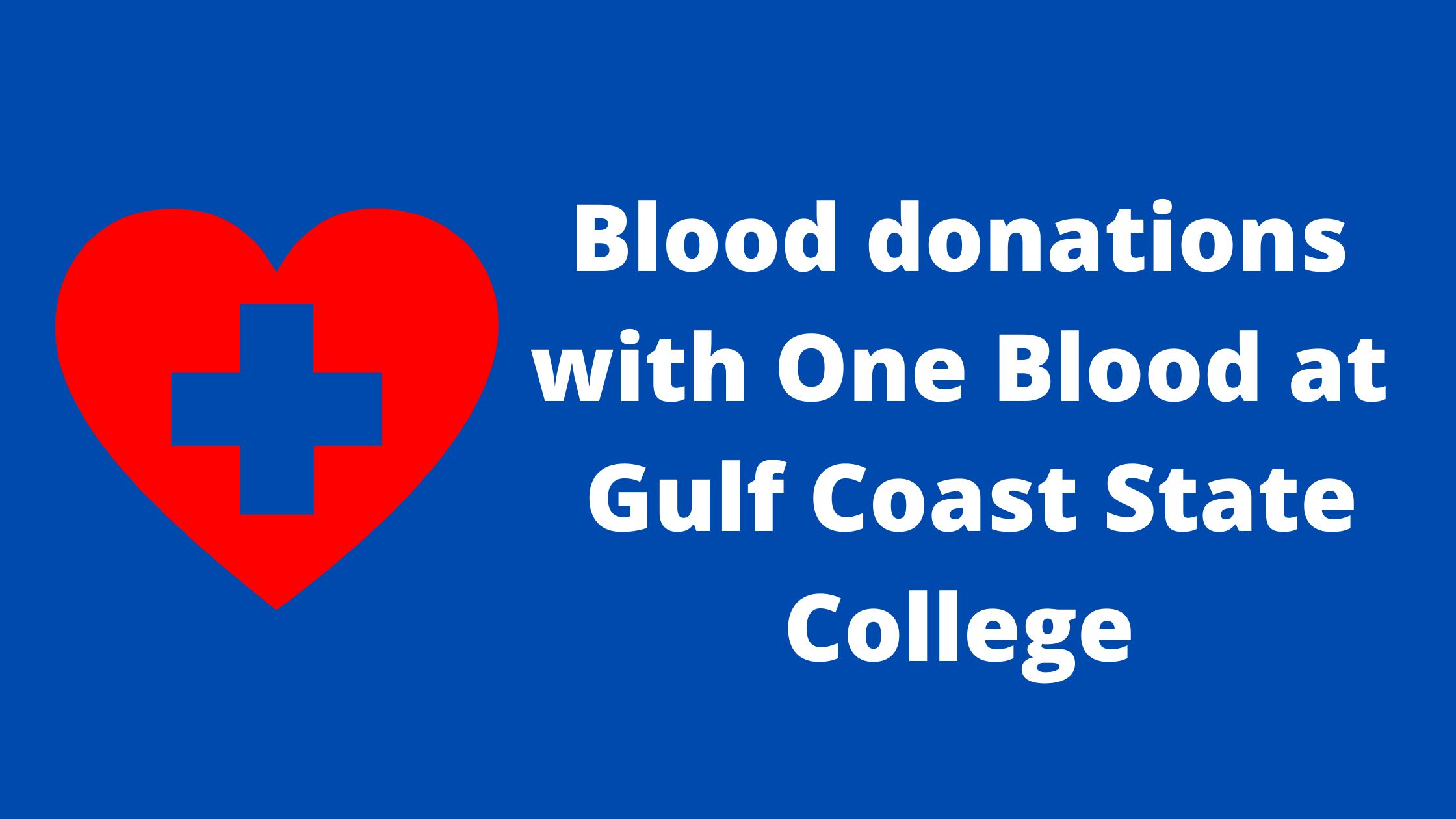 The Big Red Bus for One Blood will be at Gulf Coast State College for