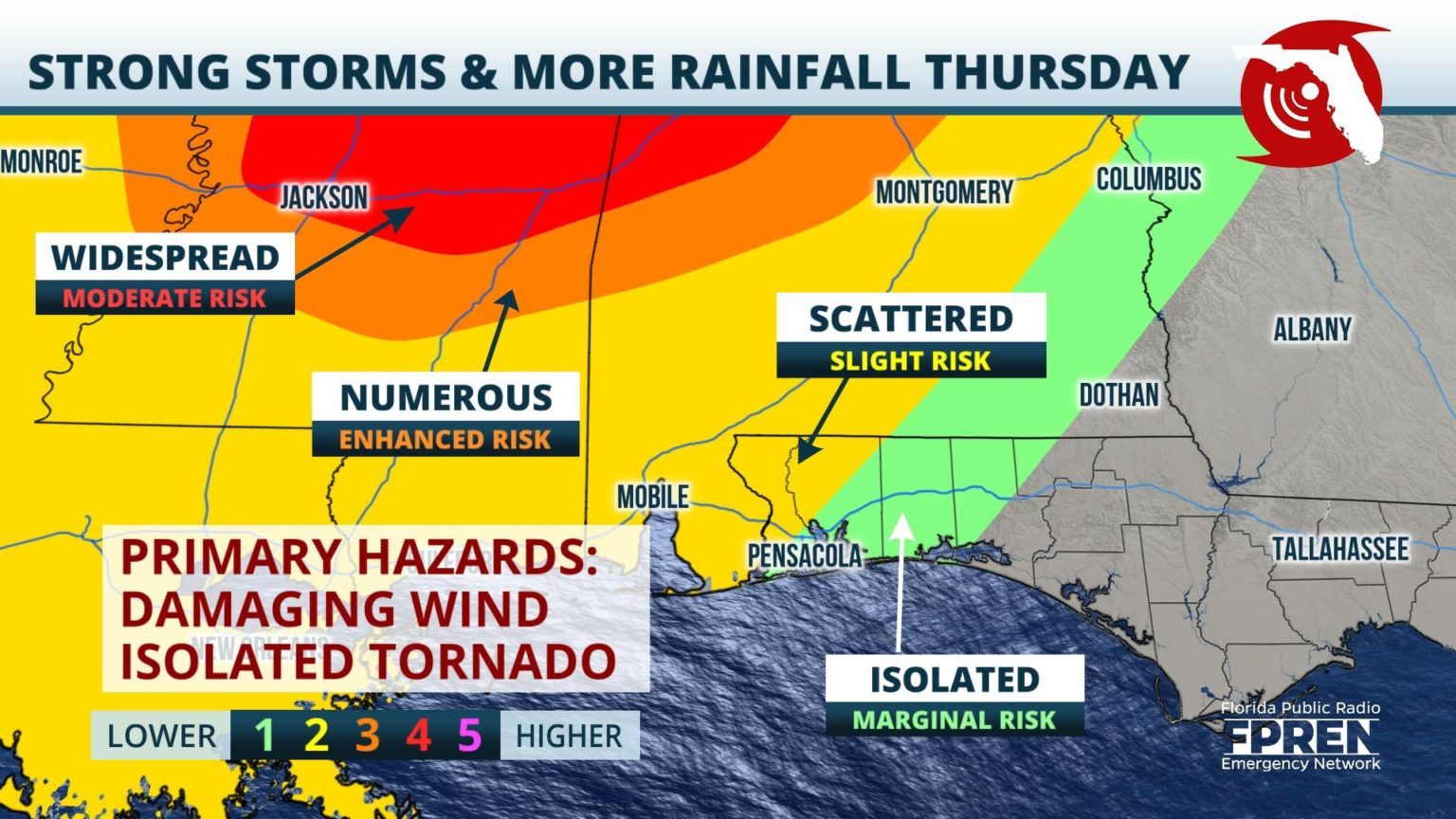 Strong Storms To Deliver Additional Rainfall Thursday In The Panhandle ...