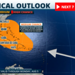 Tropical disturbance could develop this week