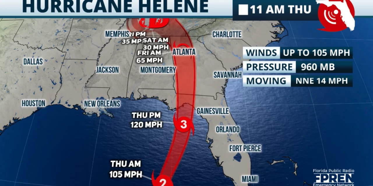 Hurricane Helene stronger, eyewall rebuilding