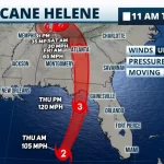 Hurricane Helene stronger, eyewall rebuilding