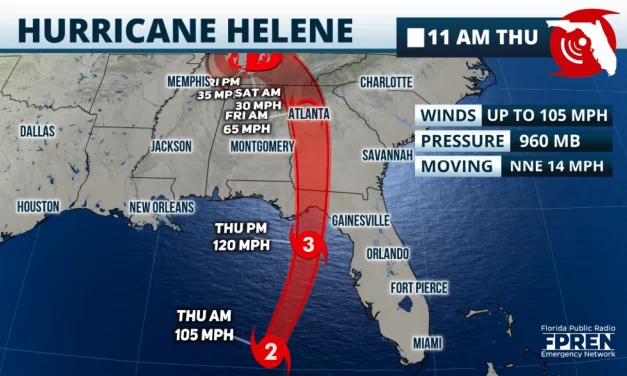 Hurricane Helene stronger, eyewall rebuilding