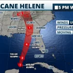 Helene is forecast to be at least category 4 at landfall, T-24 hours